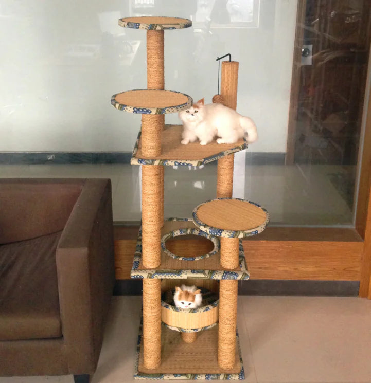 MOMOPET Cat Scratching Board and Large Cat Tree